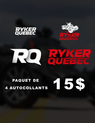 Autocollants Ryker Québec (paquet de 4)