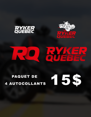 Autocollants Ryker Québec *RQ rouge* (paquet de 4)