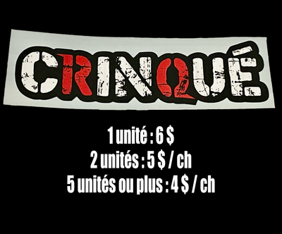 Autocollant cRinQué rouge et blanc