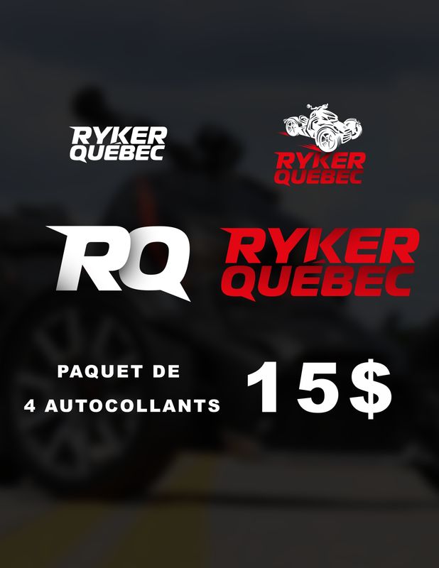 Autocollants Ryker Québec (paquet de 4)