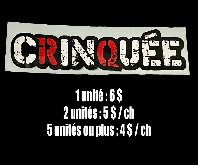 Autocollant cRinQuée rouge et blanc