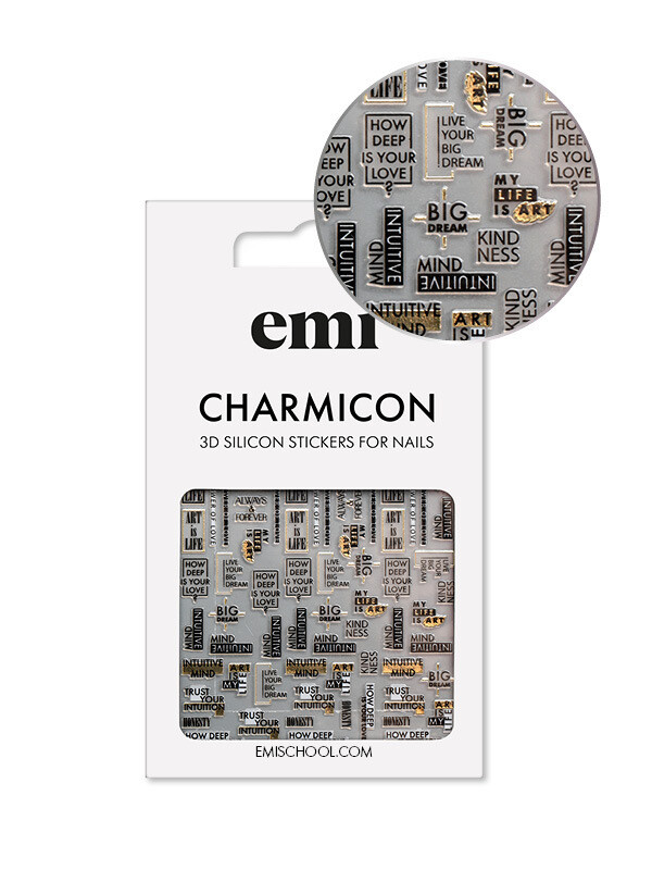 Charmicon 3D Silicone Stickers #195 Art is Life
