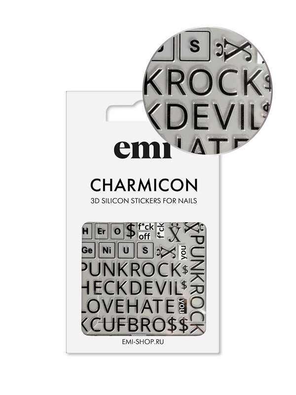 Charmicon 3D Silicone Stickers #183 Punk Rock