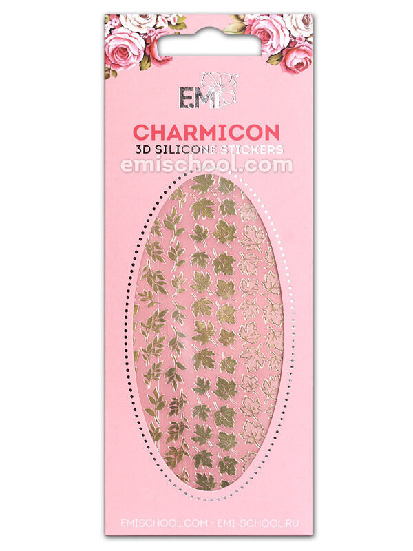 Charmicon 3D Silicone Stickers #65 Leaves Gold