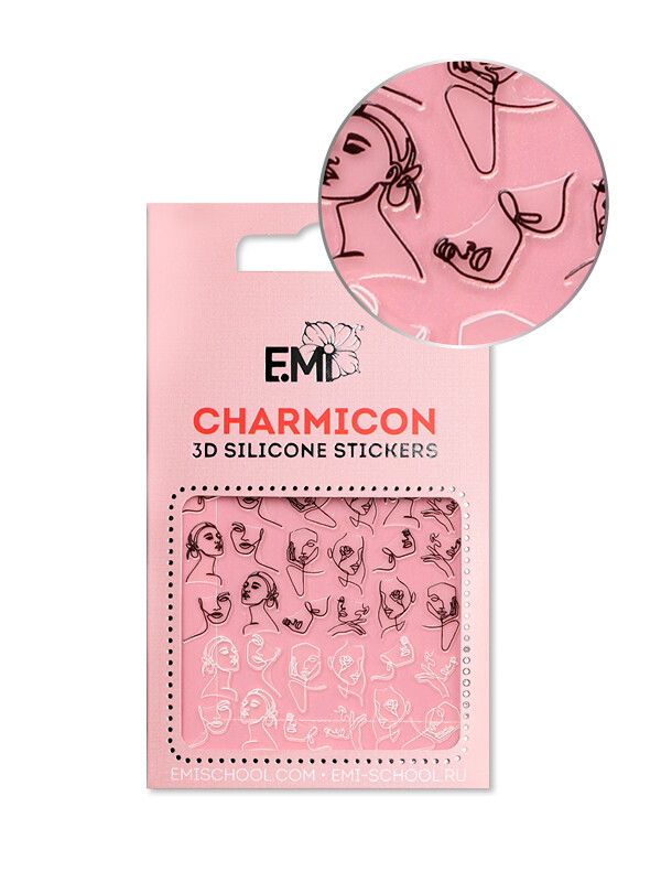 Charmicon 3D Silicone Stickers #124 Faces