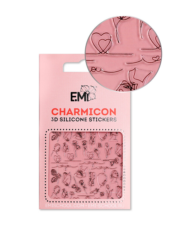 Charmicon 3D Silicone Stickers #121 Love