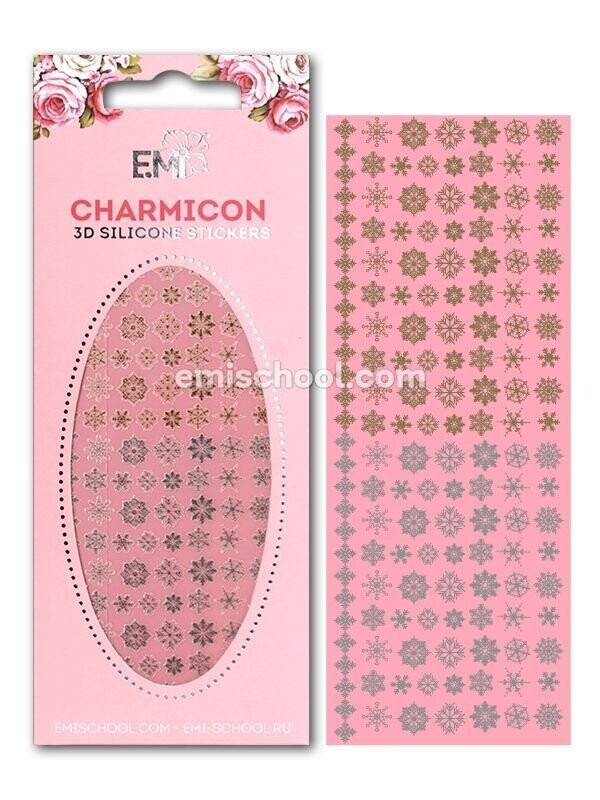 Charmicon 3D Silicone Snowflakes #1 Gold/Silver