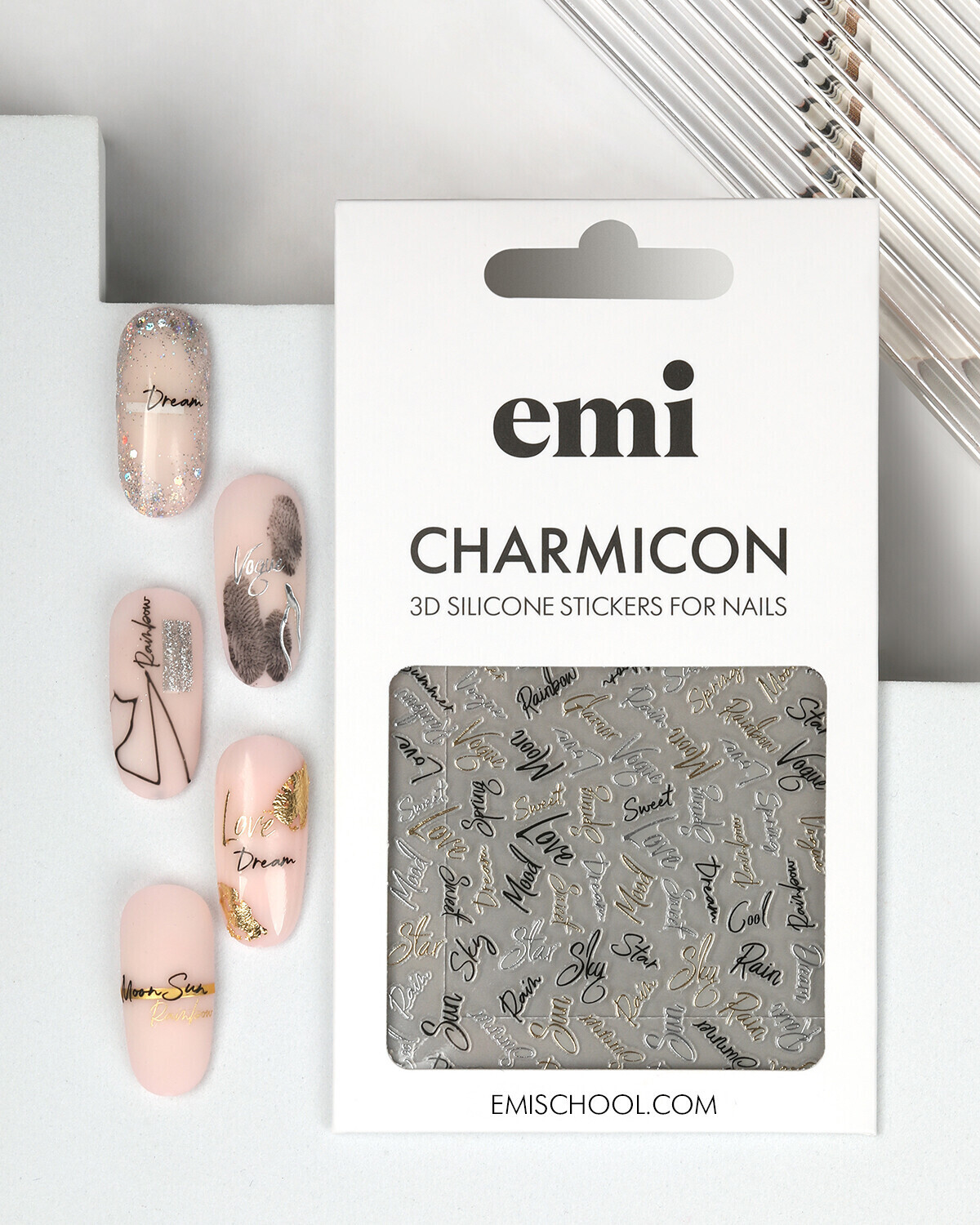 Charmicon 3D Silicone Stickers #228 Italics