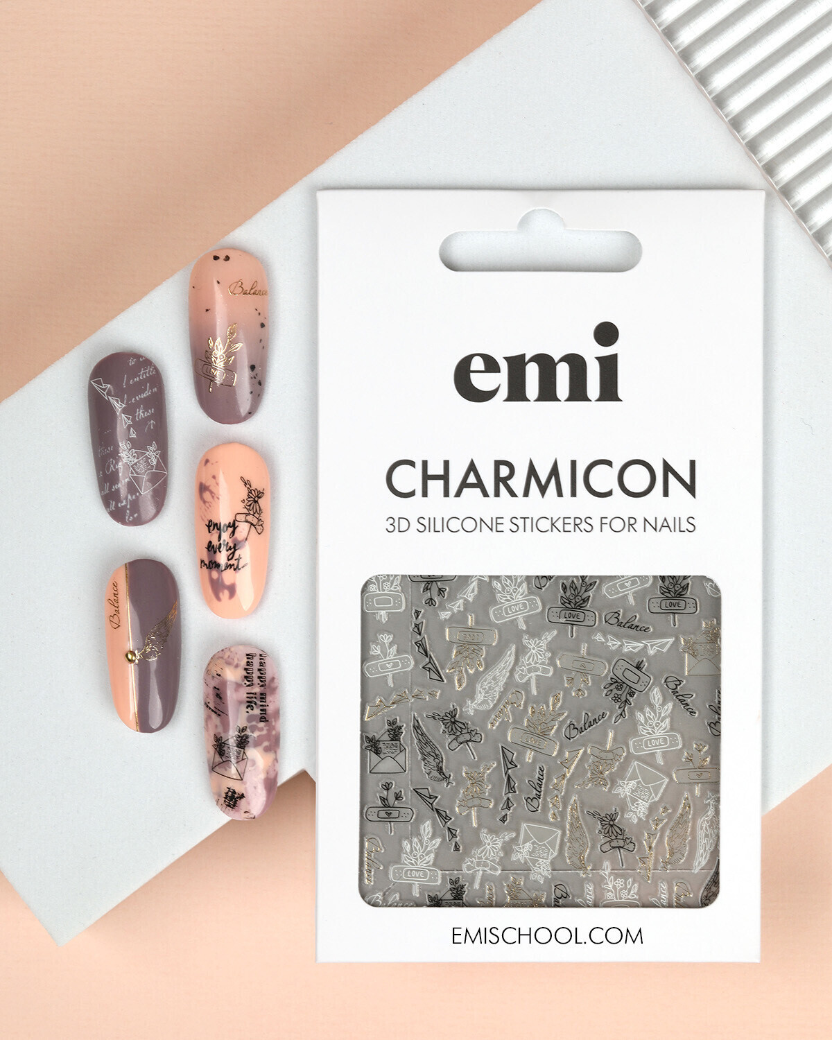 Charmicon 3D Silicone Stickers #229 Love letters