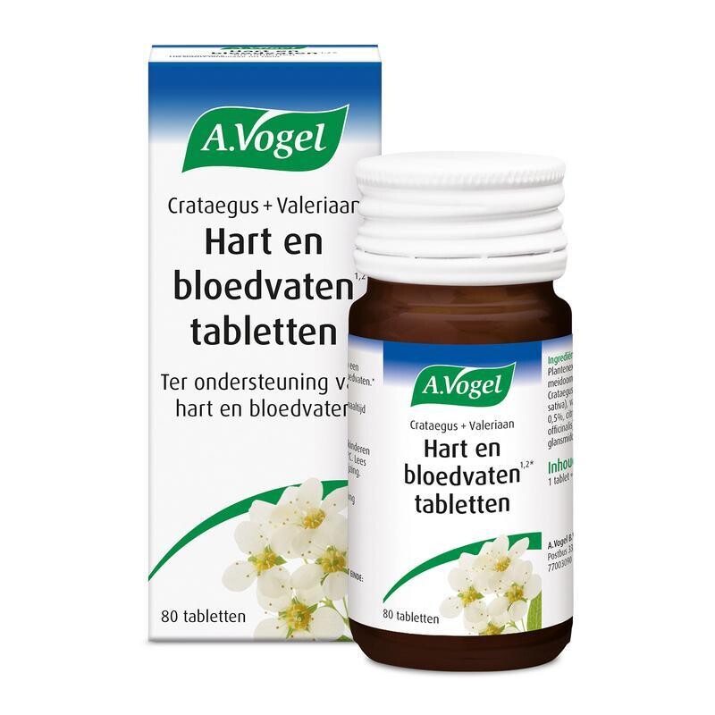 A. Vogel - Crataegus + Valeriaan hart en bloedvaten tabletten - 80 tabletten