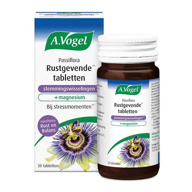 ​A. Vogel - Passiflora Rustgevende tabletten stemmingswisselingen + magnesium - 30 tabletten