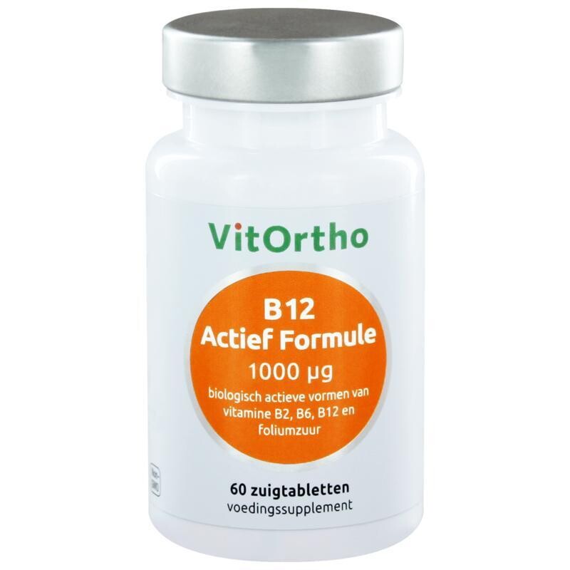 Vitortho - B12 Actief formule 1000 mcg - 60 zuigtabletten