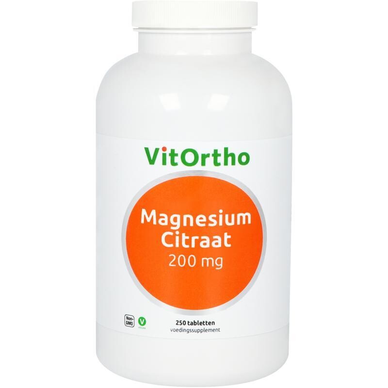 Vitortho - Magnesium citraat 200 mg - 250 tabletten
