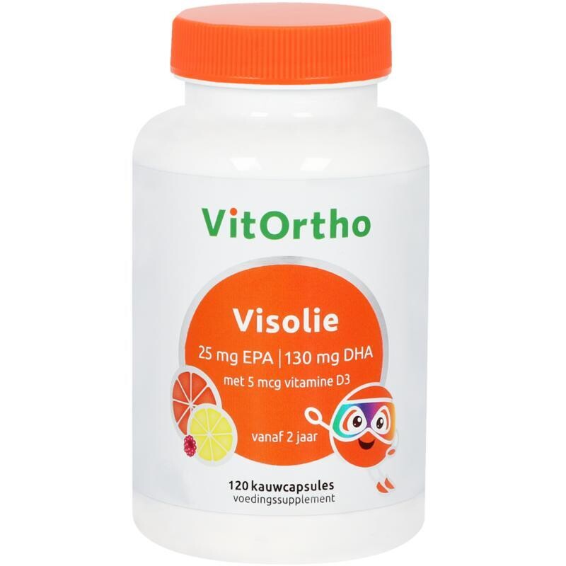 Vitortho - Visolie 25 mg EPA 130 mg kind - 120 kauwtabletten