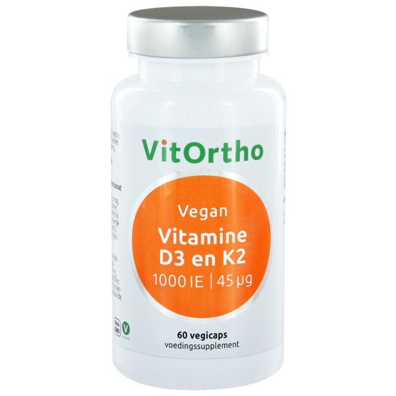 Vitortho - Vitamine D3 1000IE K2 45 mcg vegan - 60 vegicaps