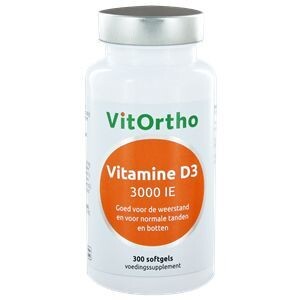 Vitortho - Vitamine D3 3000IE - 300 softgels