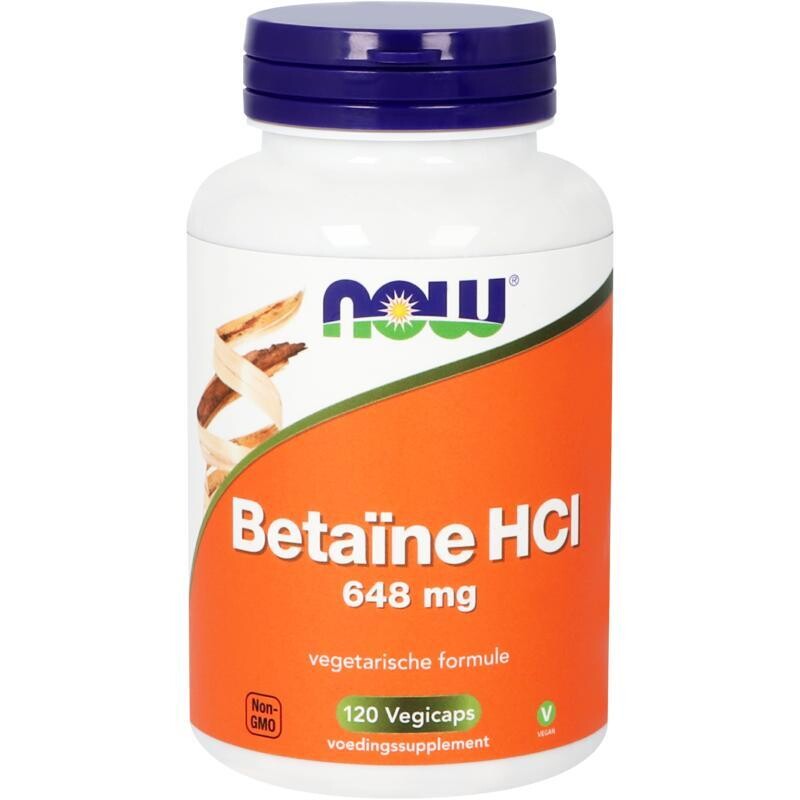 NOW - Betaine HCL 648 mg - 120 vegicaps