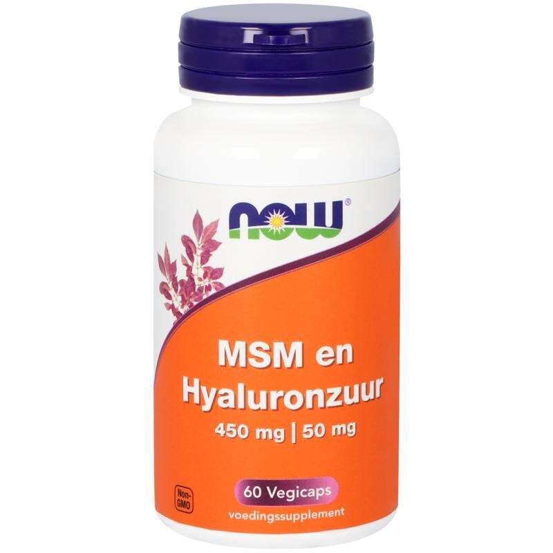 NOW - MSM 450 mg en Hyaluronzuur 50 mg - 60 vegicaps