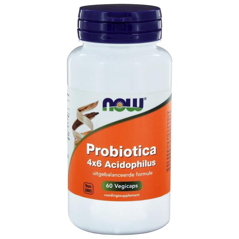 NOW - Probiotica 4 x 6 acidophilus - 60 vegicaps