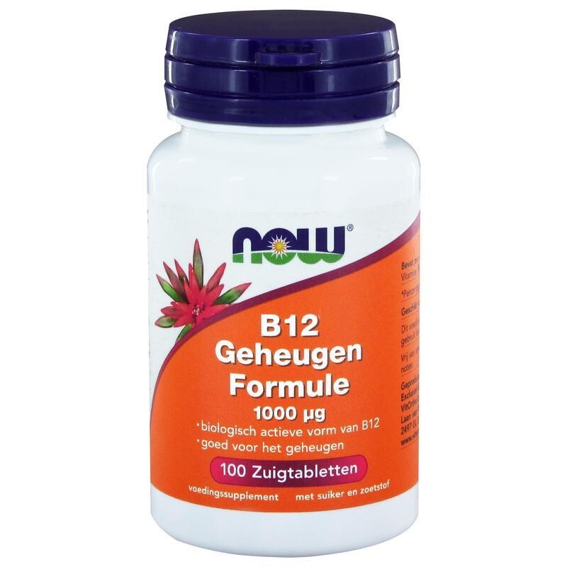 NOW - Vitamine B12 geheugenformule 1000 mcg - 100 zuigtabletten