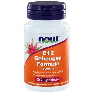 NOW - Vitamine B12 geheugenformule 5000 mcg - 60 zuigtabletten