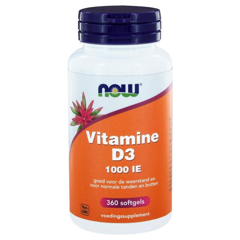 NOW - Vitamine D3 1000IE - 360 softgels