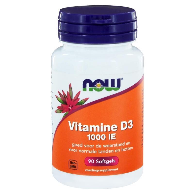 NOW - Vitamine D3 1000IE - 90 softgels