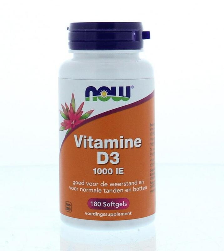 NOW - Vitamine D3 1000IE - 180 softgels
