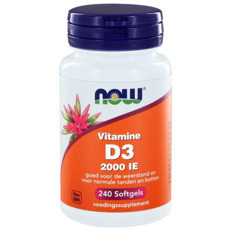 NOW - Vitamine D3 2000IE - 240 softgels