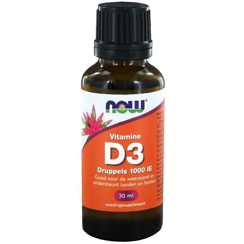 NOW - Vitamine D3 druppels 1000IE - 30 ml