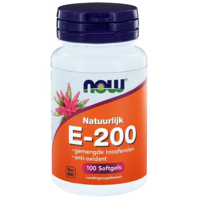 NOW - Vitamine E-200 natuurlijke gemengde tocoferolen - 100 softgels