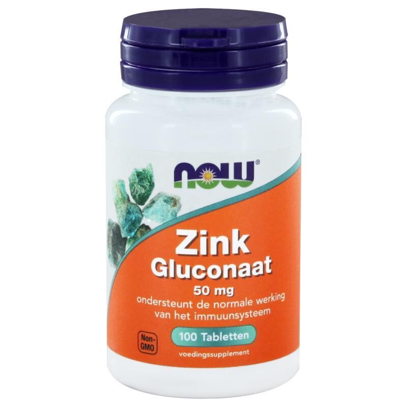 NOW - Zink gluconaat 50 mg - 100 tabletten