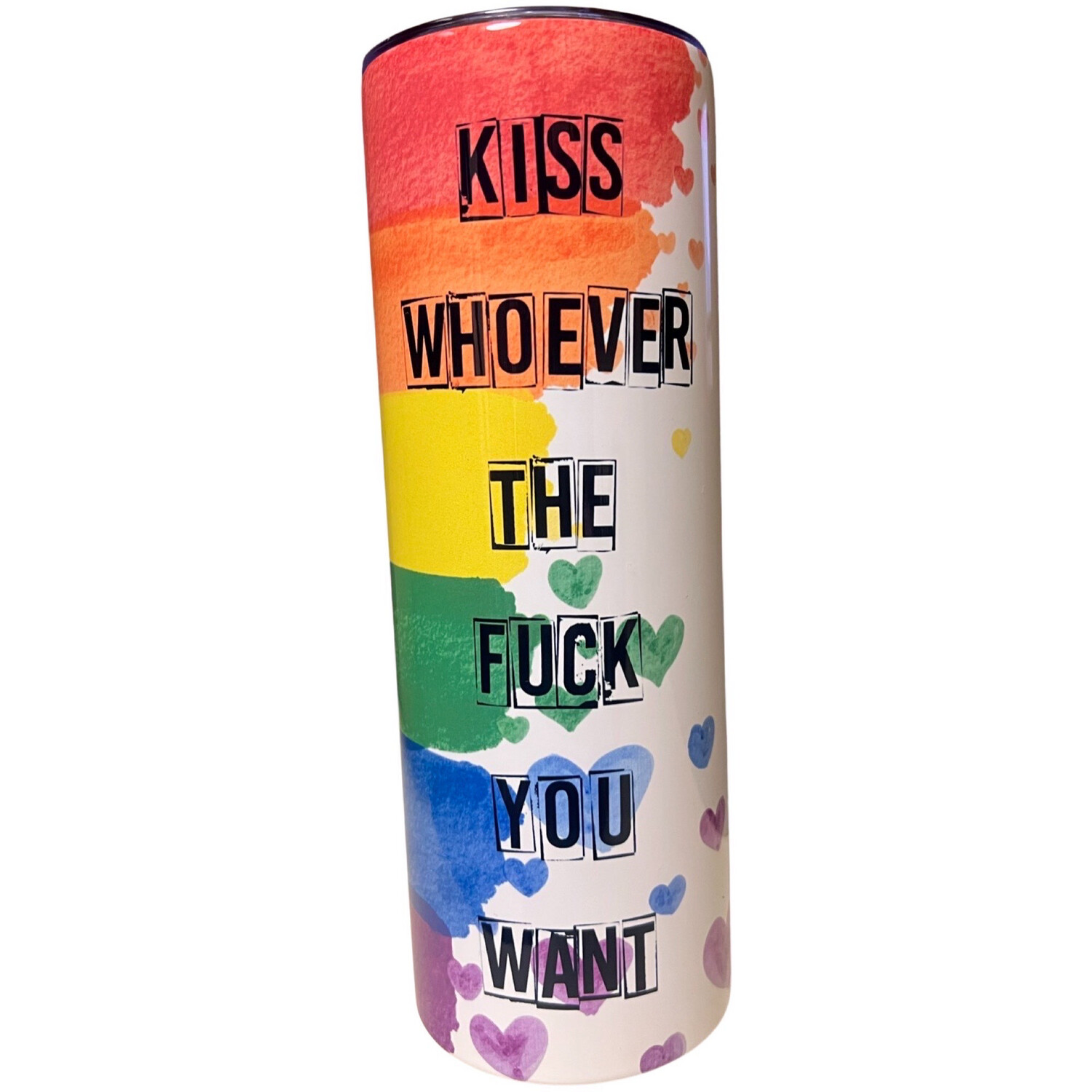 Kiss Whoever TF You Want Pride Tumbler
