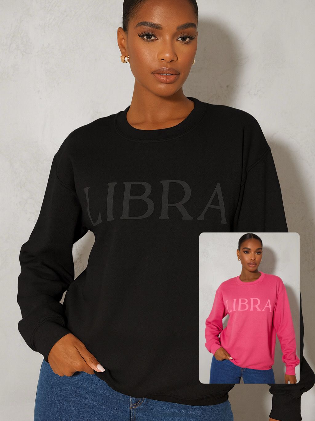 Zodiac Puff Vinyl Unisex Sweatshirt