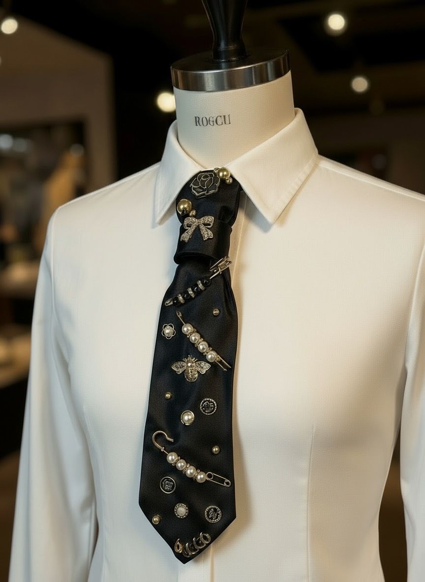 Black and Gold Junk Tie