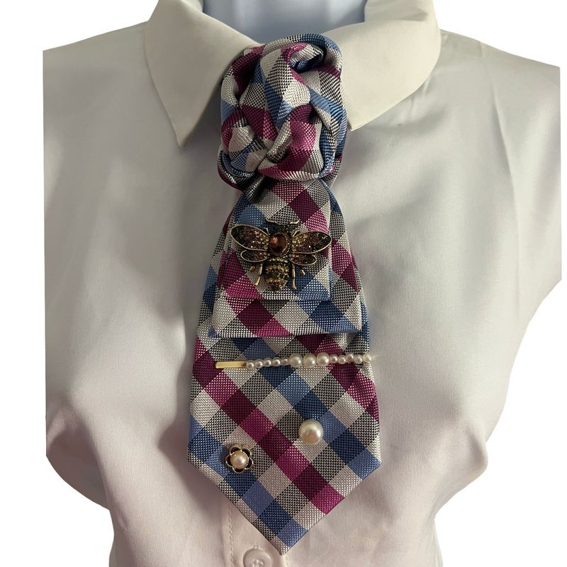 Plaid Bumblebee Junk Tie