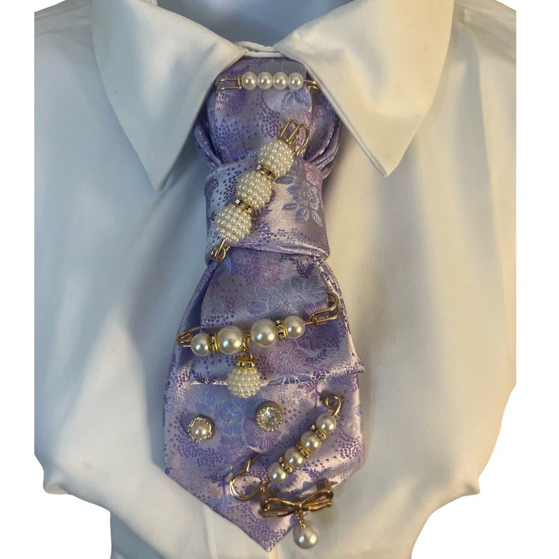 Lavender Stitched Junk Tie