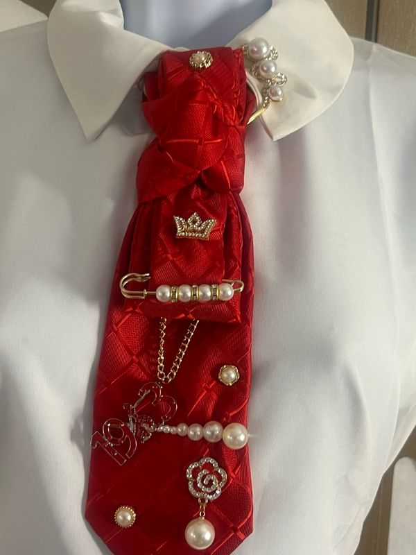 Patterned Delta Sigma Theta Tie
