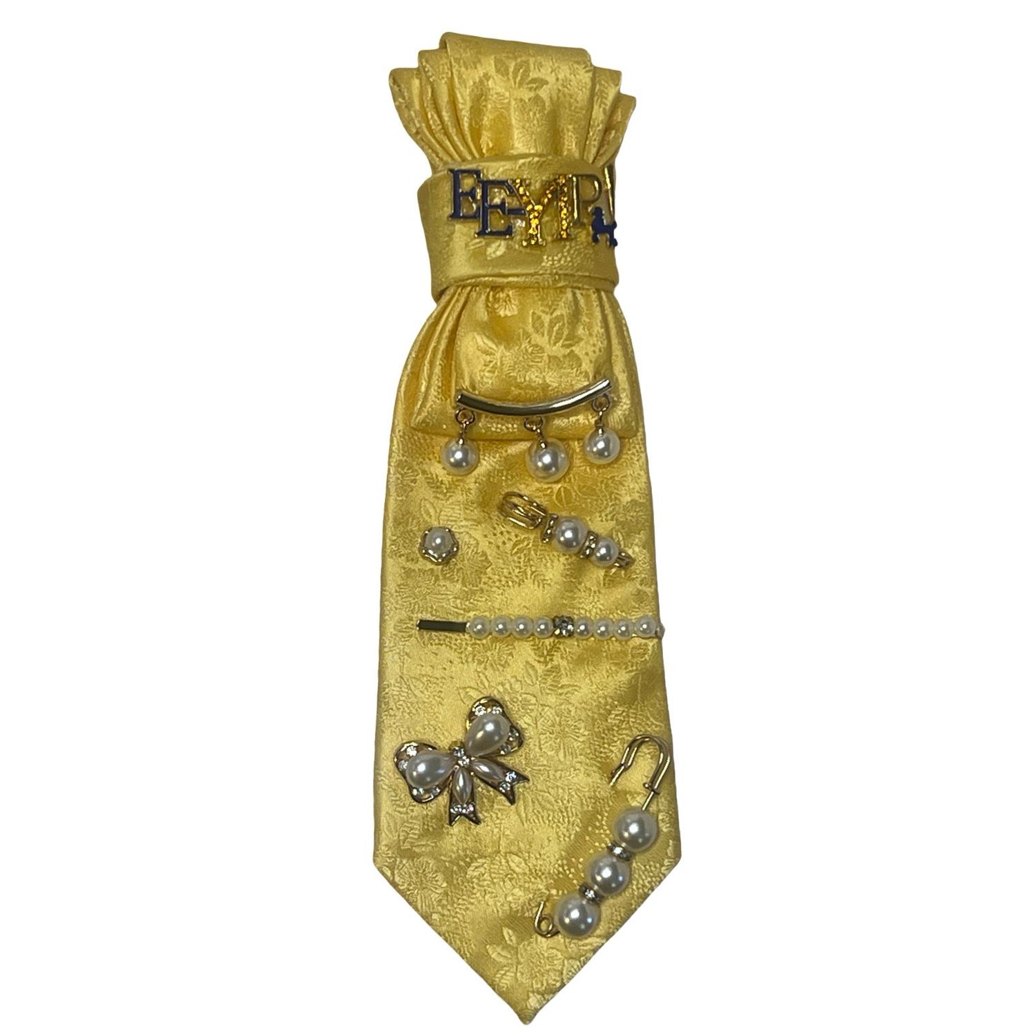 Sigma Gamma Rho Yellow Blue Junk Tie