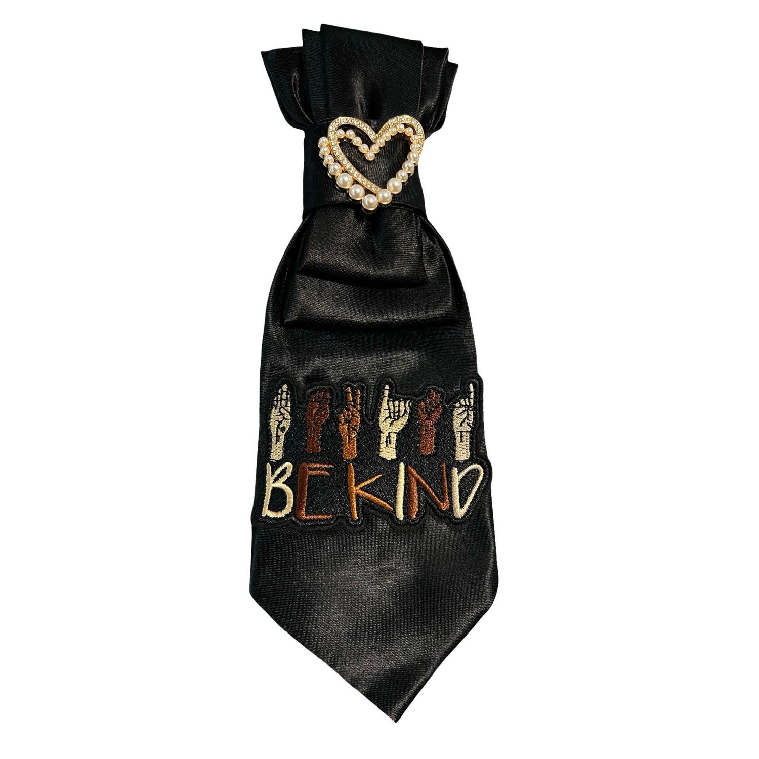 Be Kind Melanin ASL Patch Tie