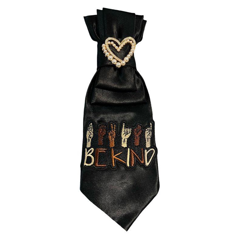 Be Kind Melanin ASL Patch Tie