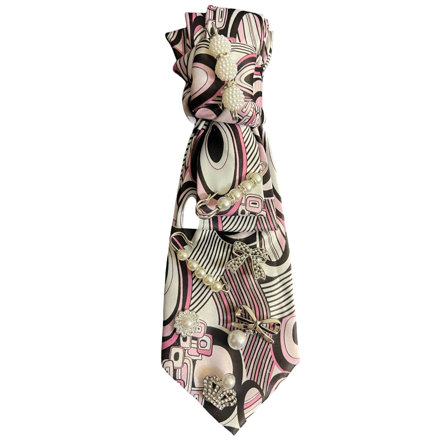 Busy Pink Junk Tie