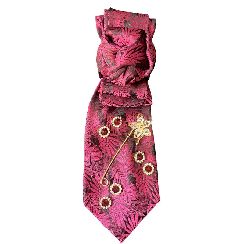 Burgundy Patterned Tie
