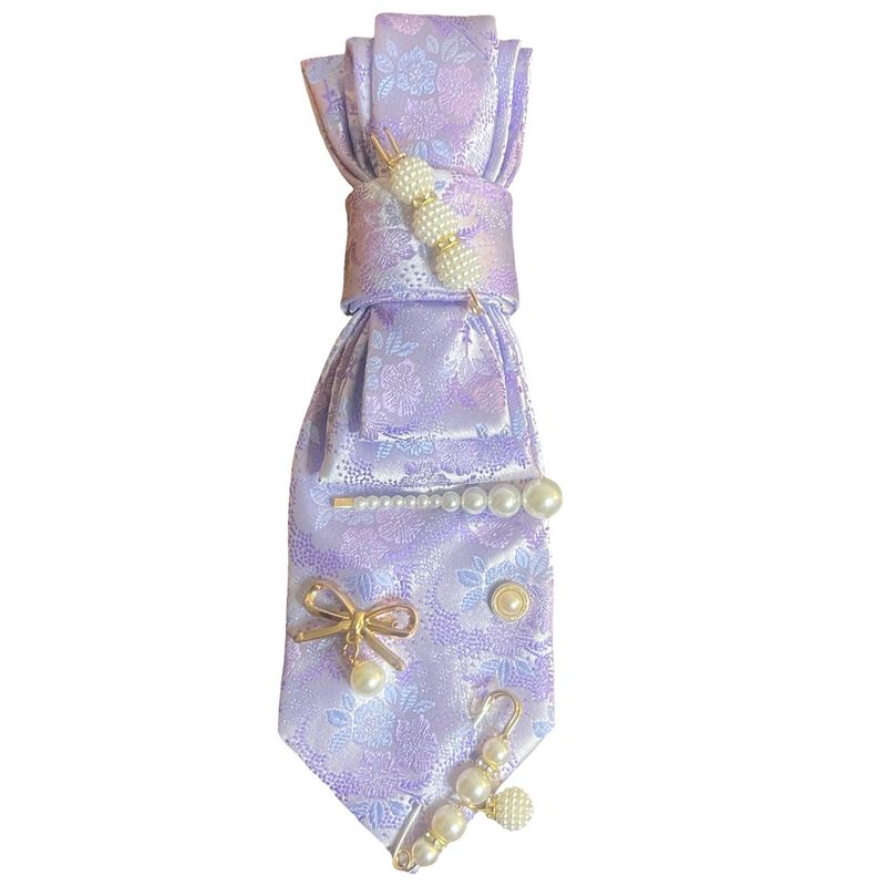 Lavender Stitched Junk Tie