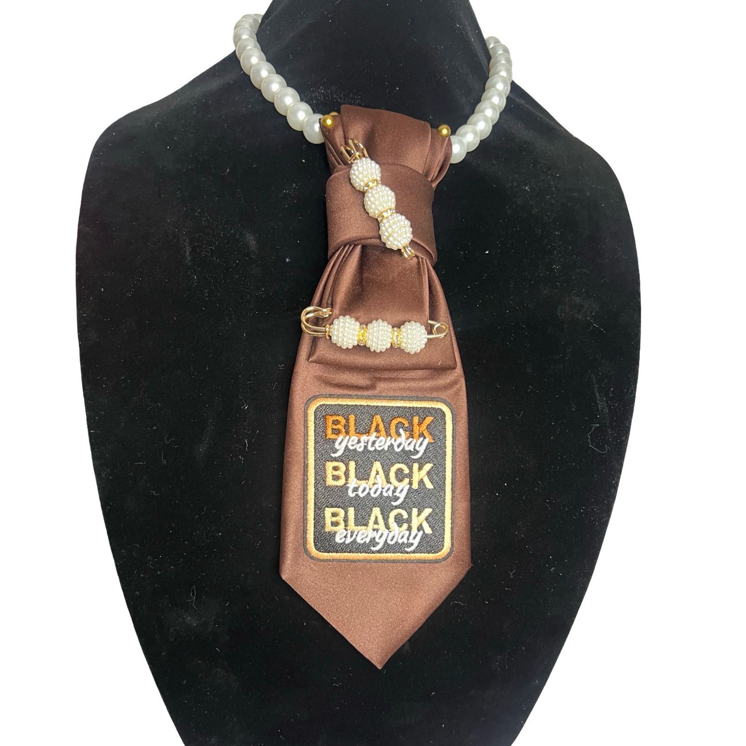 Brown Black Everyday Patch Tie