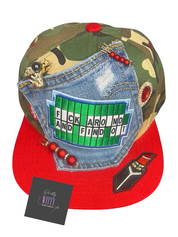 FAFO CAMO JUNK HAT (SnapBack/Hard Brim not Trucker Hat)