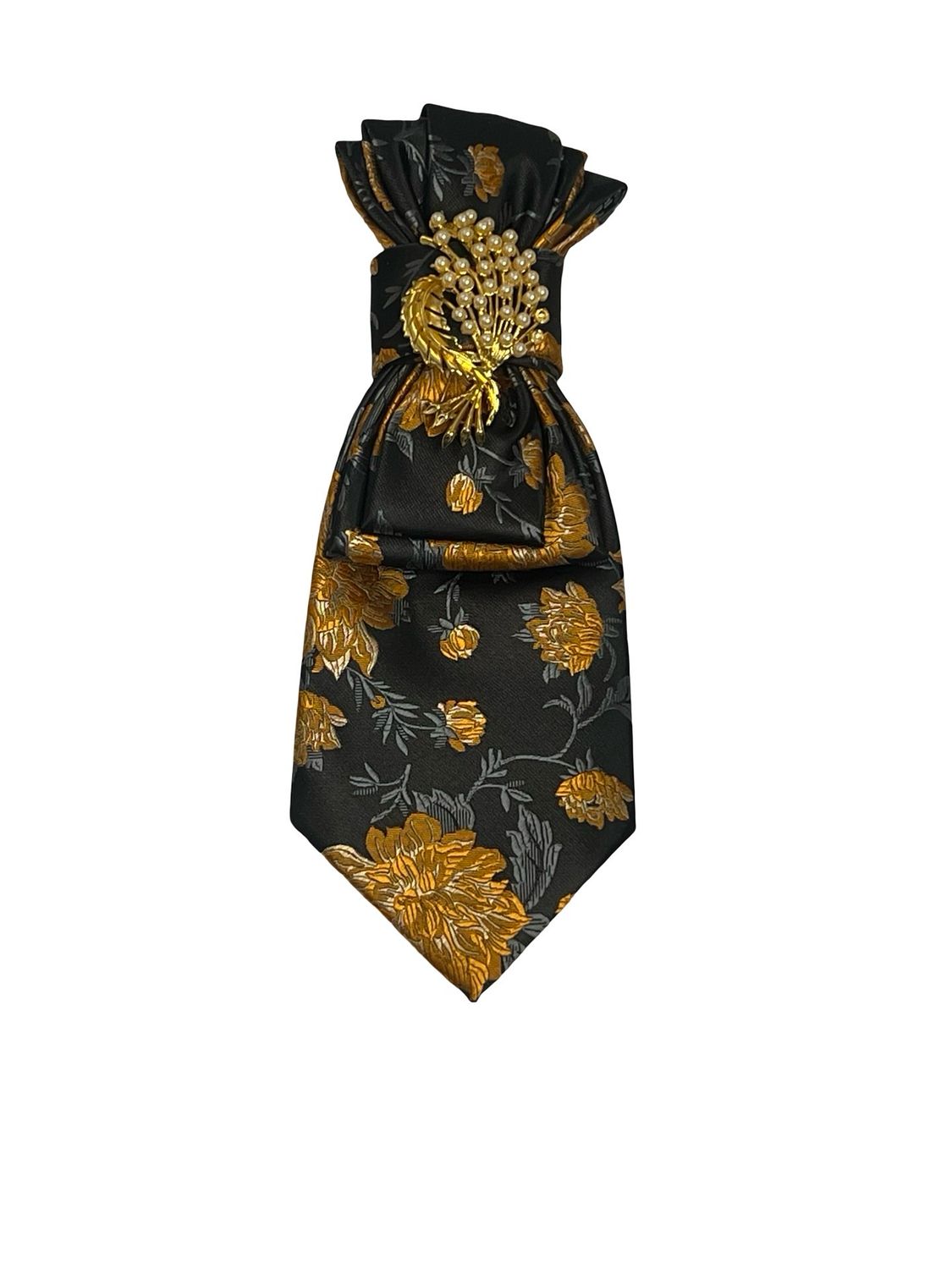 Elegant But Simple Flower Patterned Tie