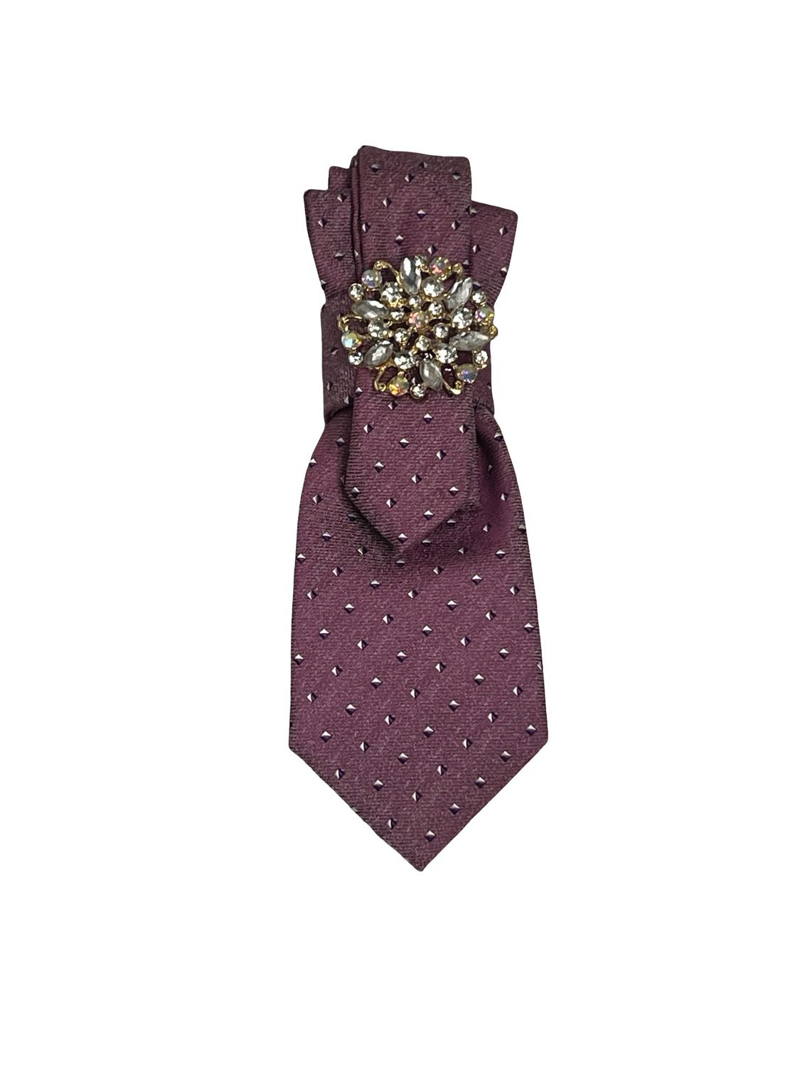 Simple Patterned Purple Tie