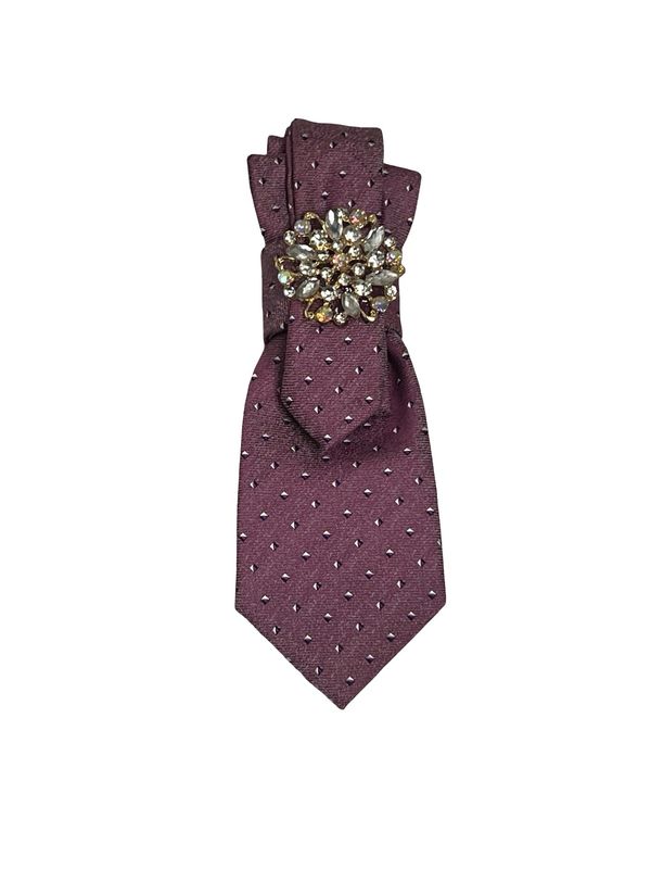 Simple Patterned Purple Tie