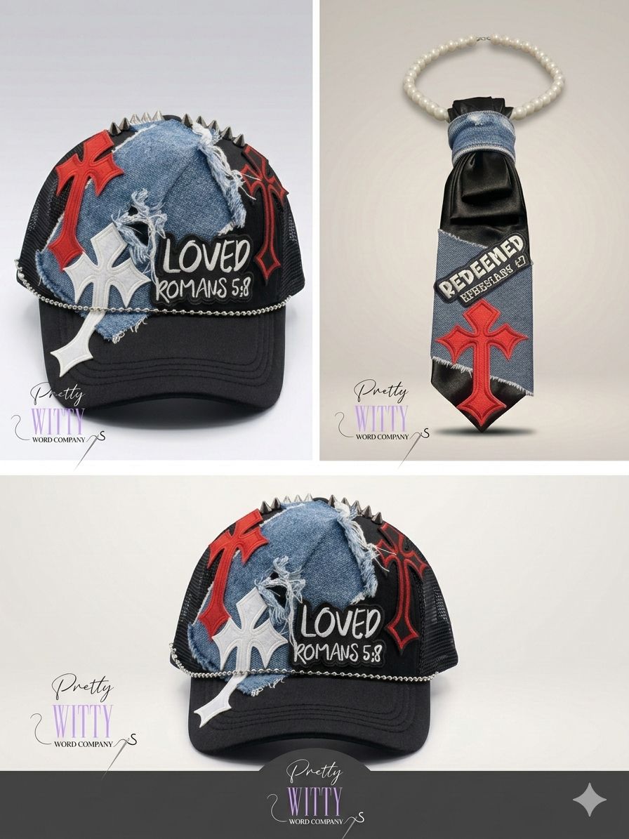 Loved/Redeemed Hat And Tie Set